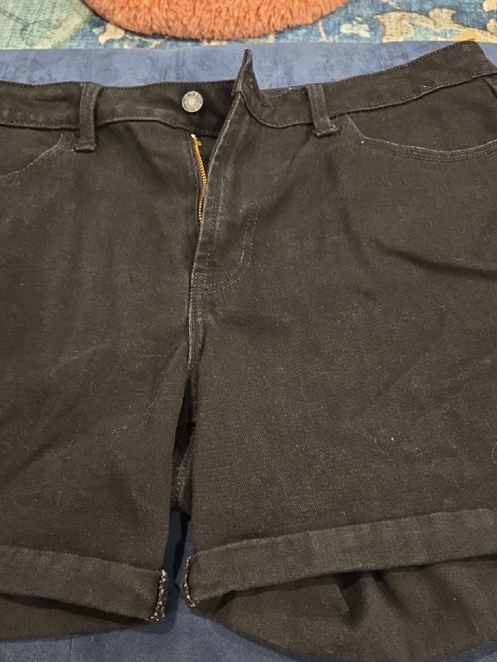 Old Navy Black High-Rise Stretch Denim Shorts